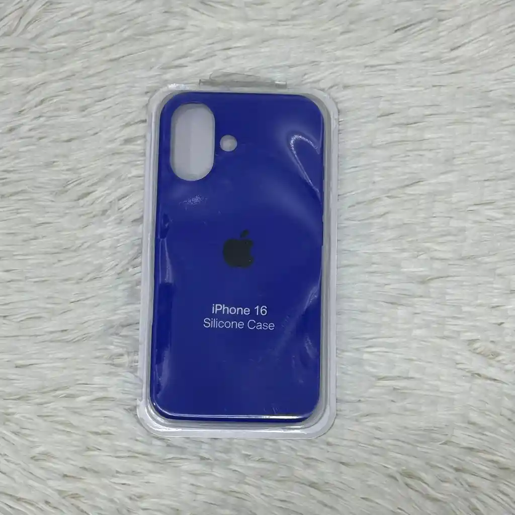 Forro Iphone 16 / Silicona Azul / Resistencia Y Moda