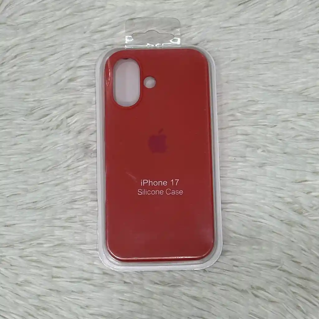 Forro Iphone 17 / Silicona Rojo / Resistencia Y Moda