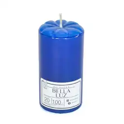Veladora Bella Luz N2 4x8cm Azul Parafina N2a