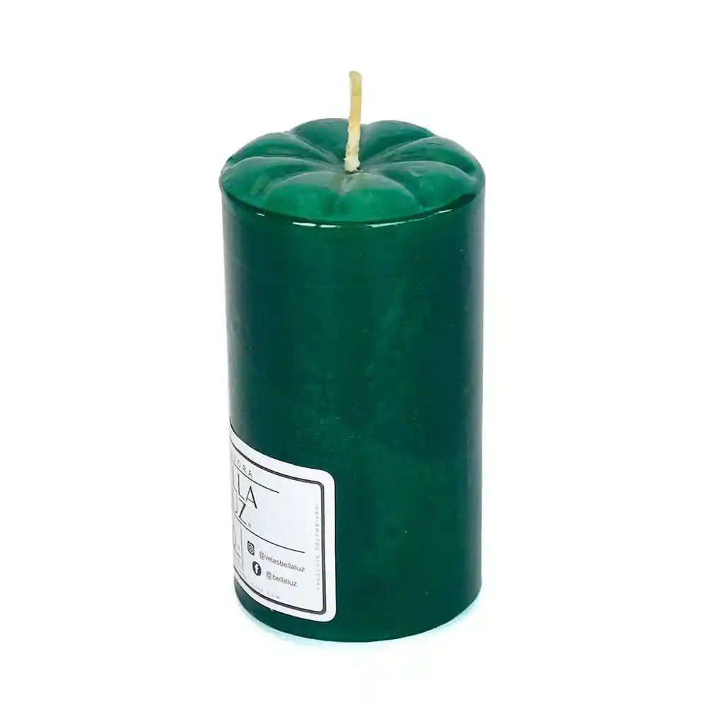 Veladora Bella Luz N2 4x8cm Verde 100 Gr Parafina N2v
