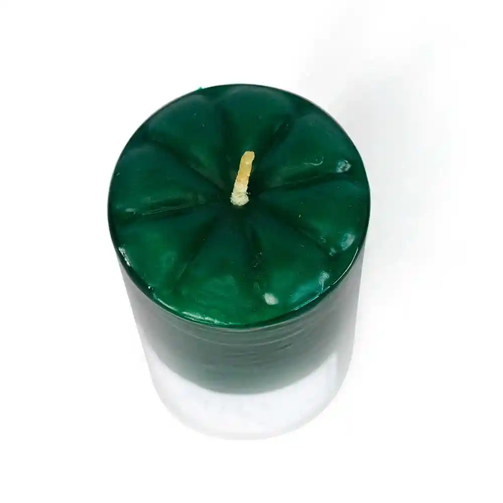Veladora Bella Luz N2 4x8cm Verde 100 Gr Parafina N2v