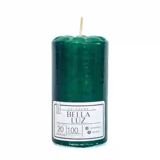 Veladora Bella Luz N2 4x8cm Verde 100 Gr Parafina N2v