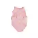 Chaleco 2xl Dril Rosa Margaritas