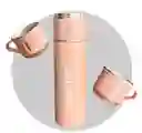 Termo 500ml Acero Inoxidable Con 3 Tazas Portátil Con Estuche Rosa