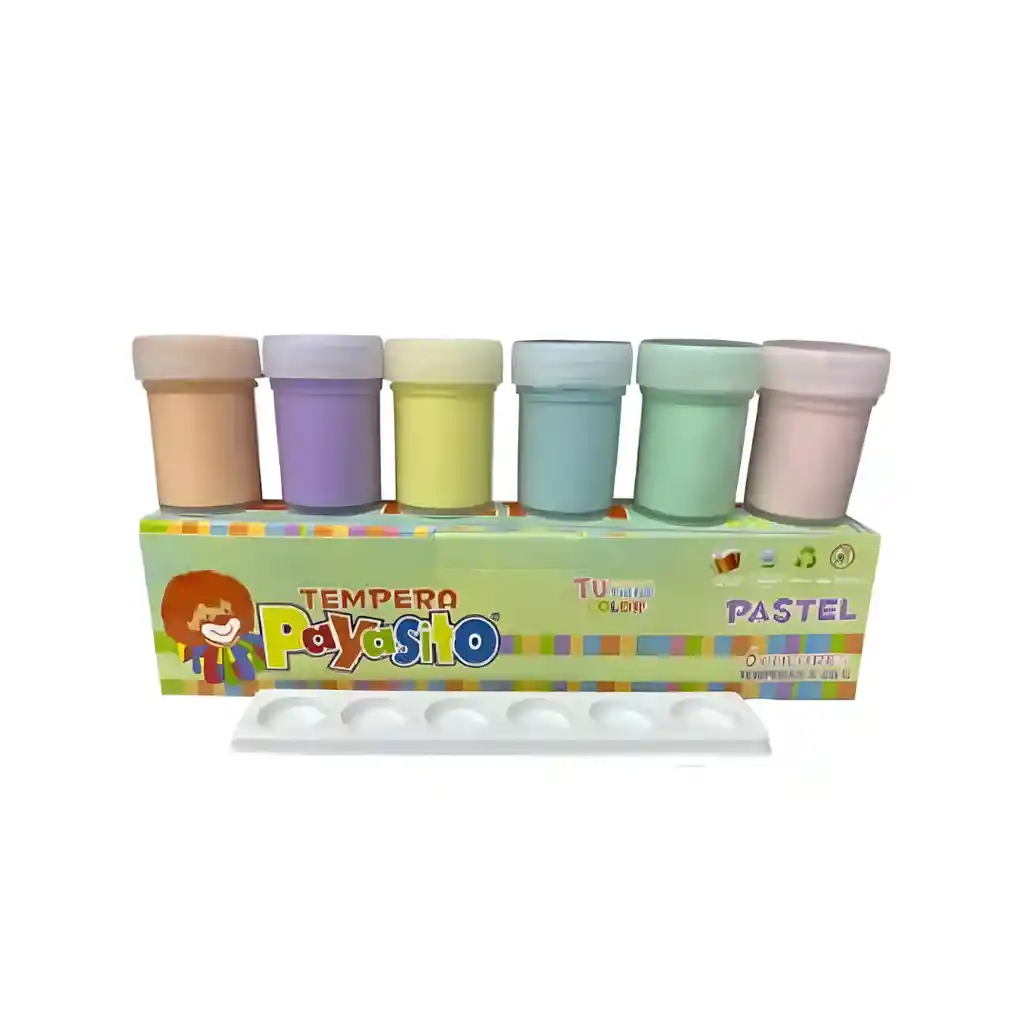 Tempera Payasito Pastel X6