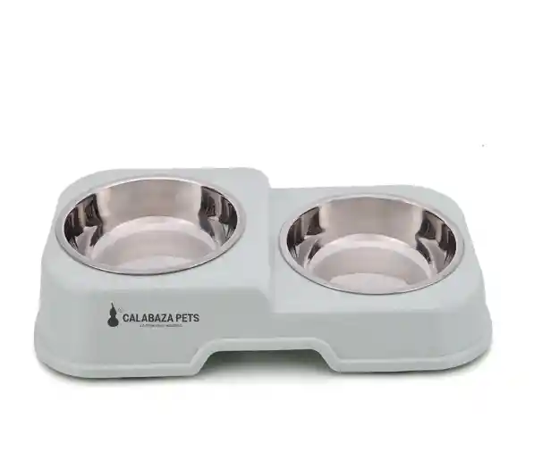 Comedero Doble Dos Niveles Verde