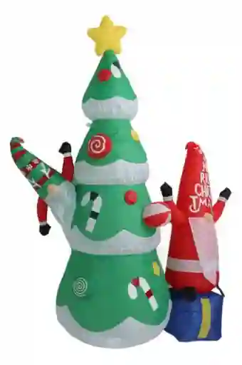 Adorno Navideño Inflable Árbol De Navidad Con Luz Led