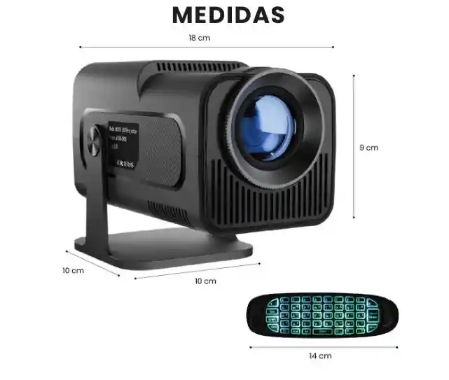 Proyector Android Hy 320 Mini Full Hd 4k 200 Pulgadas Wifi 5g + Control