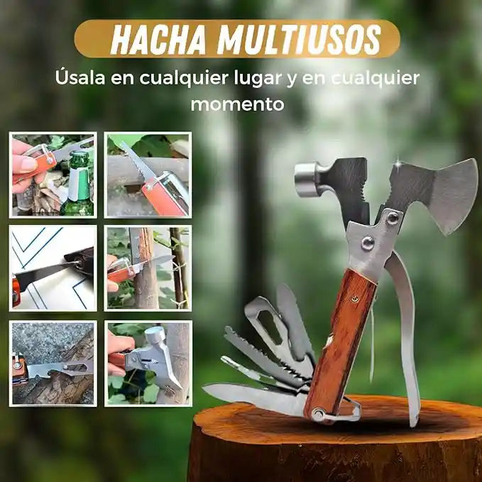 Multiherramienta Tipo Navaja Suiza Con Mango De Madera