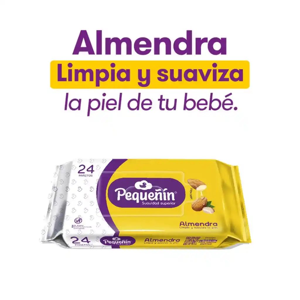 Pañitos Húmedos Pequeñín X24 Unidades – Con Extracto De Almendra 🌸