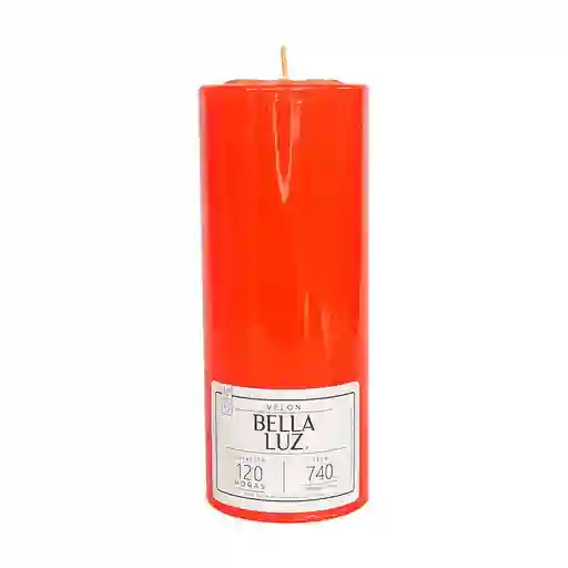 Velon Bella Luz N6 7x17cm Naranja 740 Gr Parafina