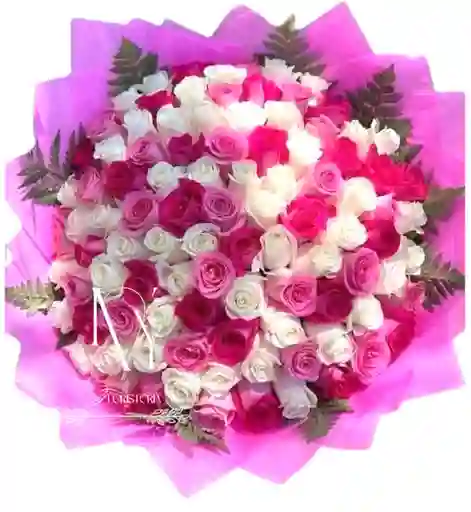 Flores Rosas Pastel X100