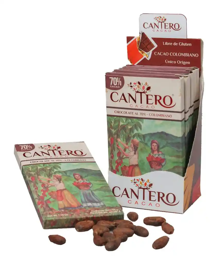 Chocolatina -barras De Cacao 70% Cacao De Origen 50gr