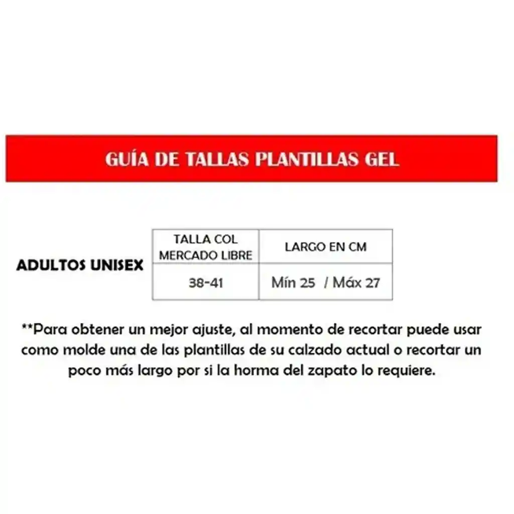 Plantilla Ortopédica Gel