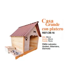 Casa Grande Con Platero Para Perros