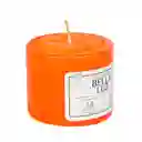 Veladora Bella Luz N3 5x5cm Naranja 90 Gr Parafina