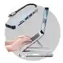 Soporte Portátil Laptop Para Pc Con Adaptador Usb C 6 En 1 Negro