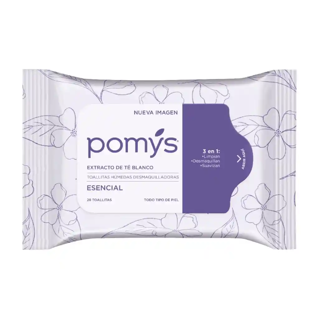 Toallitas Húmedas Desmaquilladoras Pomys – Con Extracto De Té Blanco 🍃