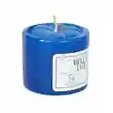 Veladora Bella Luz N3 5x5cm Azul Parafina N3a