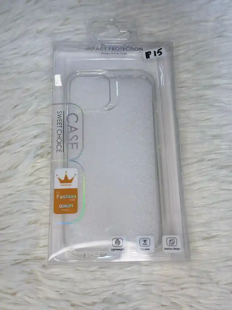Forro Iphone 13 - 14 - 15 Transparente Borde Duro / Resistente Y Duradero
