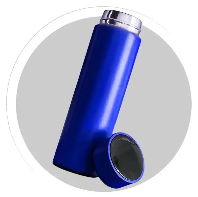 Termo Led 500ml Acero Inoxidable Pantalla Azul Publicitario