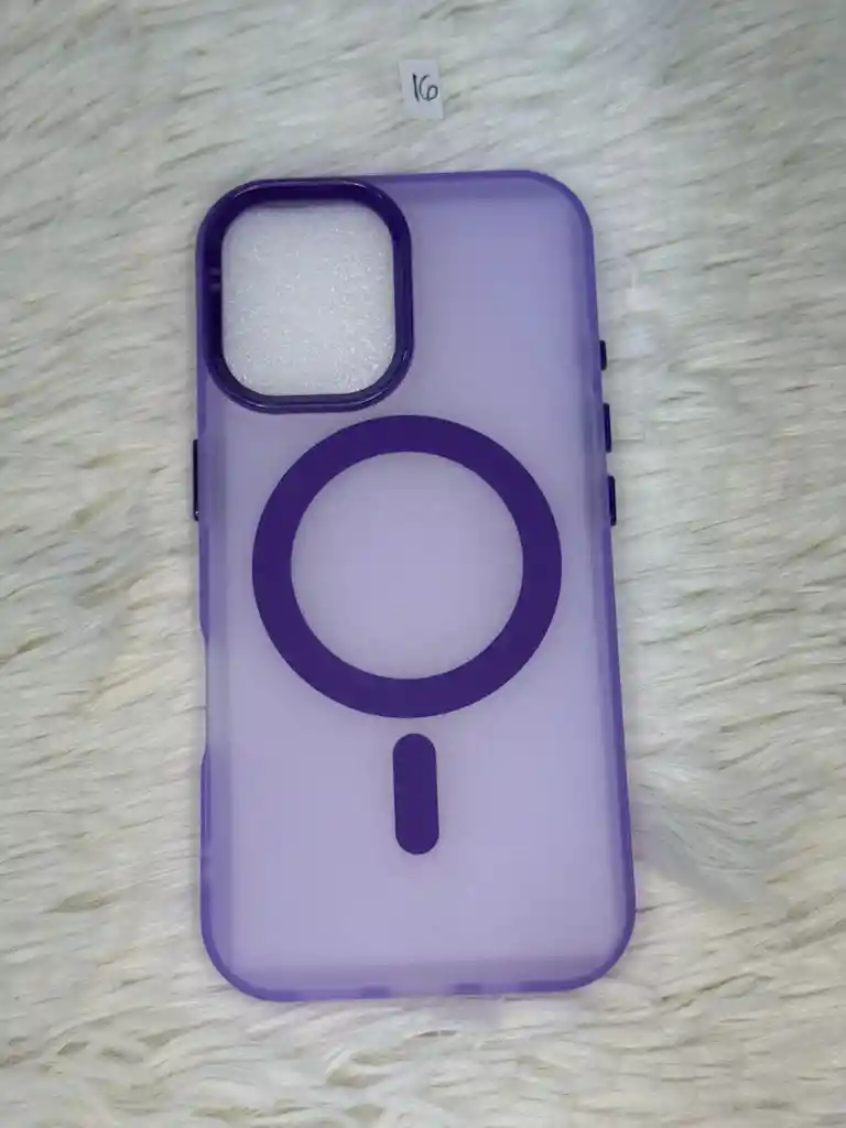 Forro Iphone 16 Magsafe - Borde Color Morado