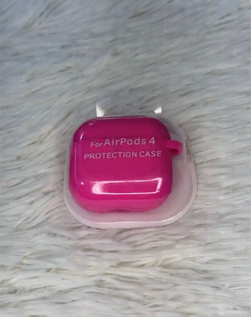 Forro Airpods Serie 4 - Silicona Fucsia - Proteccion