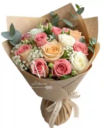 Flores Rosas Rosadas Y Blancas