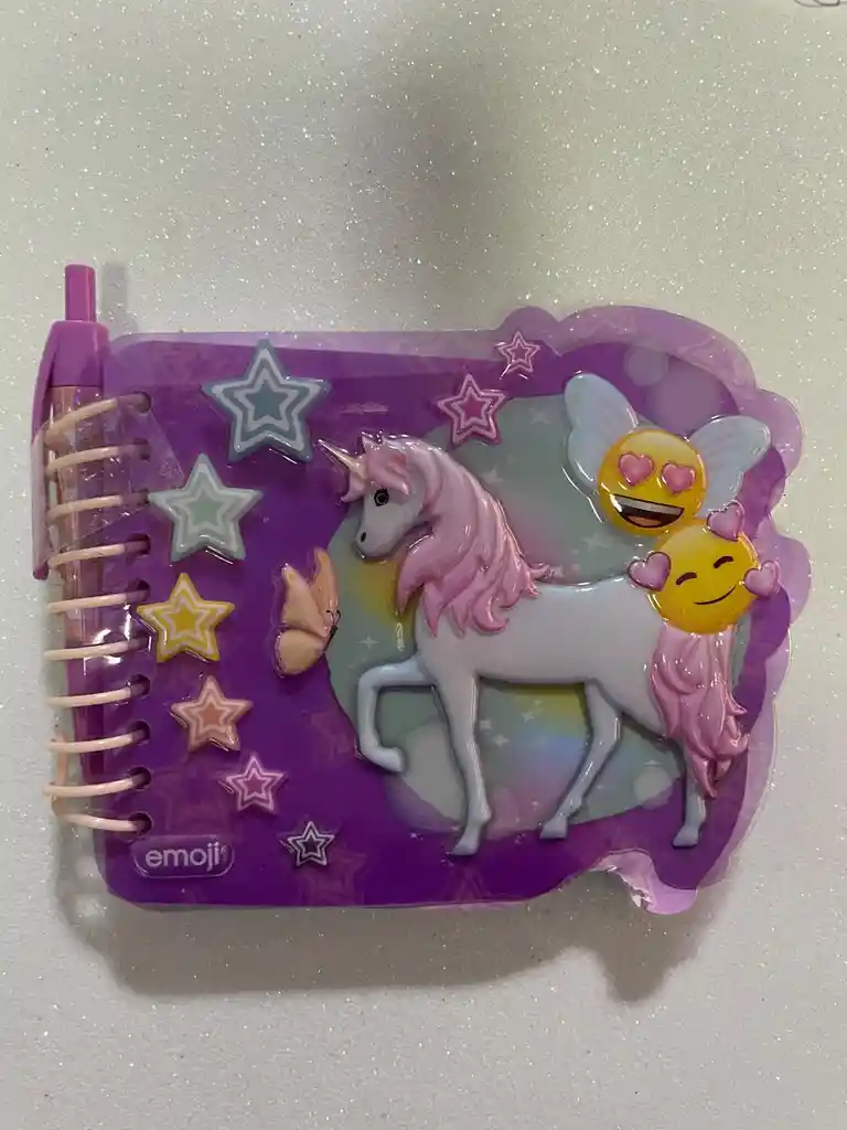 🦄libreta Unicornio Emoji - Con Esfero💜✨