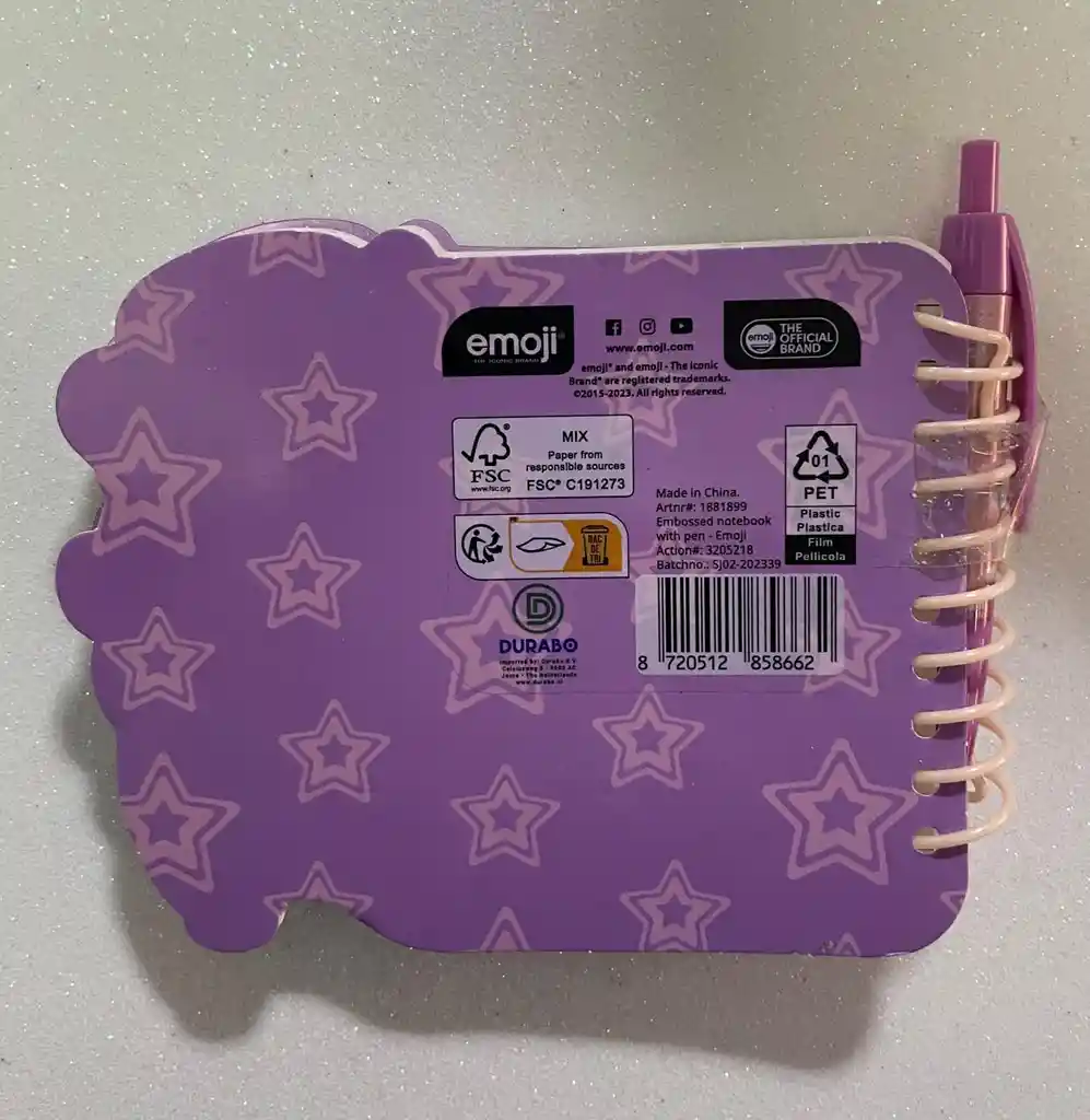 🦄libreta Unicornio Emoji - Con Esfero💜✨