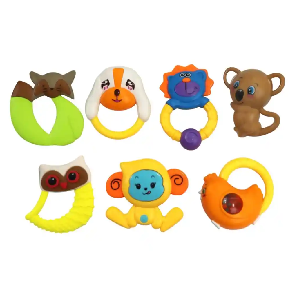 Sonajeros Juguete Estimulacion Y Desarrollo Set X 7 Unidades