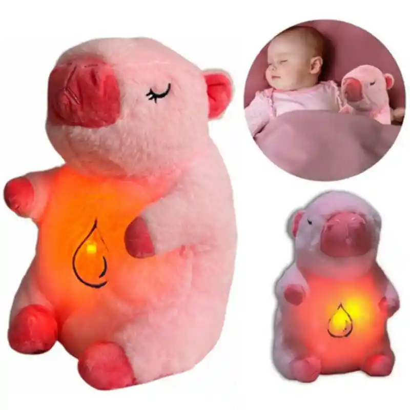 Peluche Capibara Interactivo Movimiento Luz Y Música Juguete