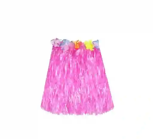Falda Hawaiana Rosada Corta