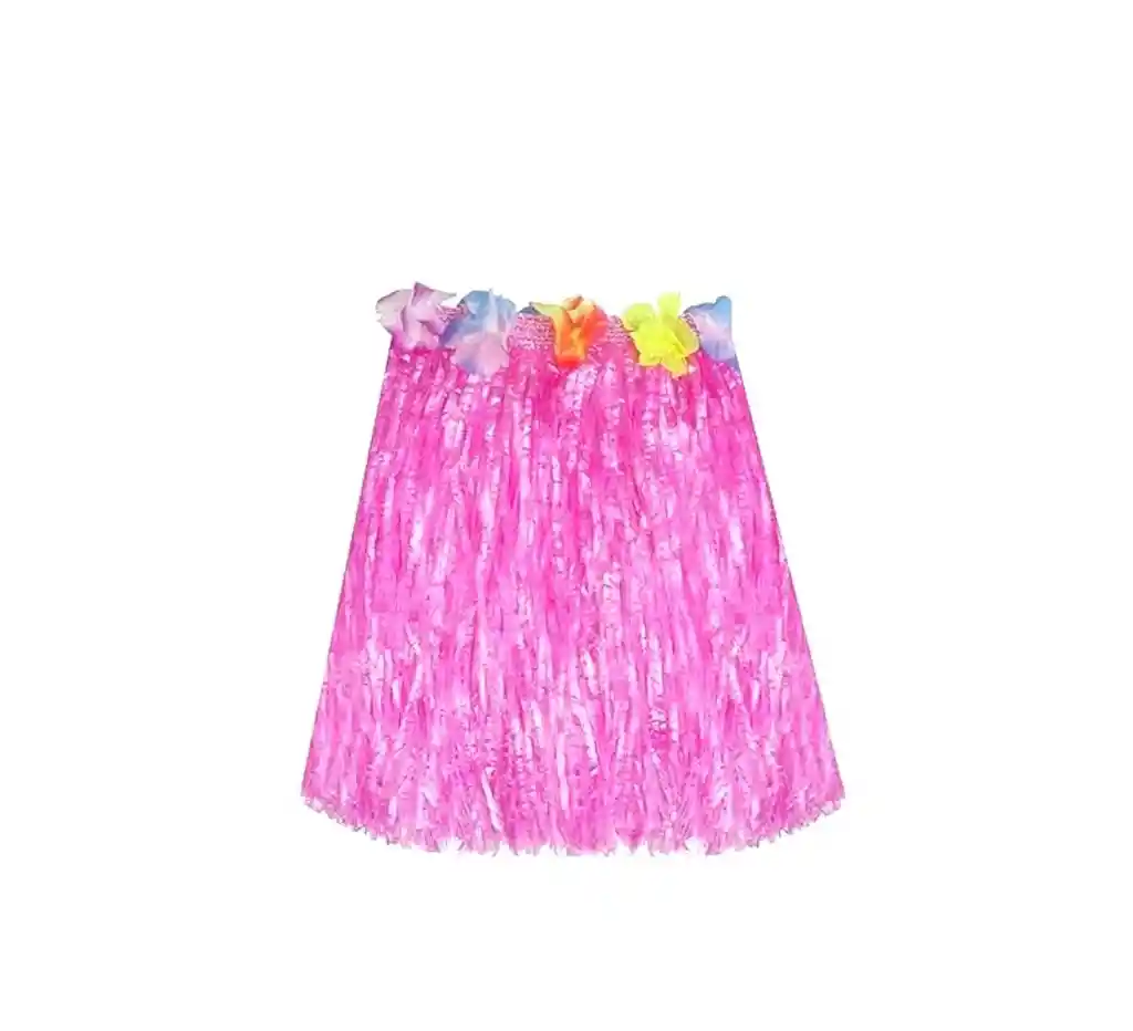 Falda Hawaiana Rosada Corta