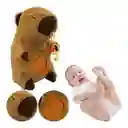 Peluche Capibara Interactivo Movimiento Luz Y Música Juguete Café