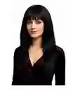Peluca Negra Lisa 60 Cm Larga Disfraz De Halloween