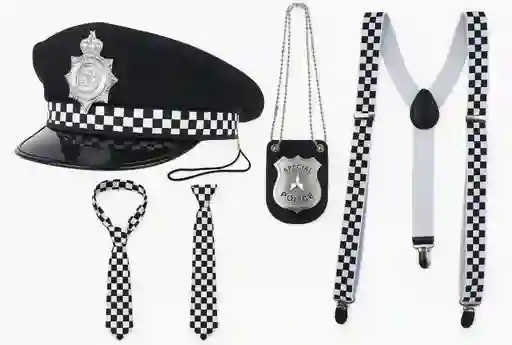 Set Kit Juguete Disfraz De Policia
