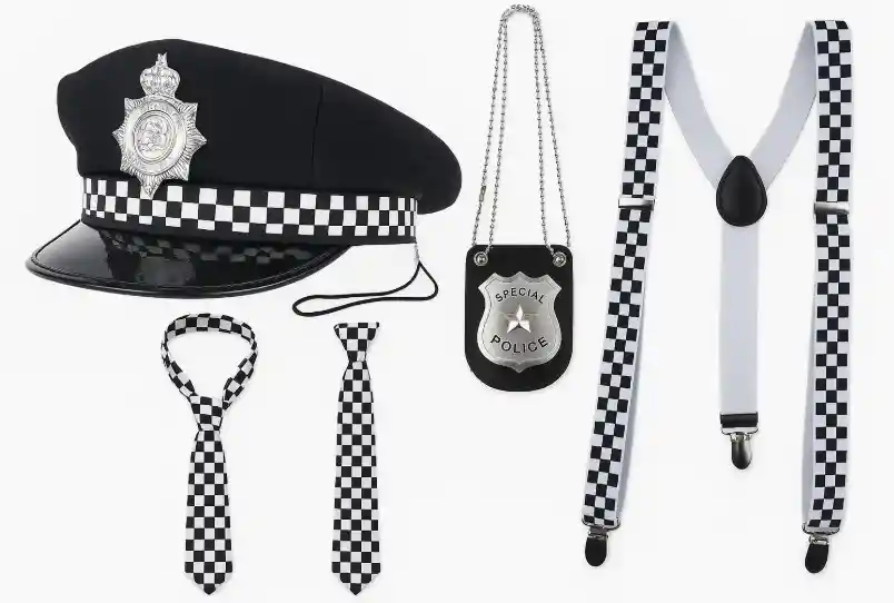 Set Kit Juguete Disfraz De Policia