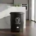 Papelera Caneca Pedal 13 Litros Estilo Hogar Baño Reglamentaria Negro