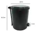 Papelera Caneca Pedal 13 Litros Estilo Hogar Baño Reglamentaria Negro