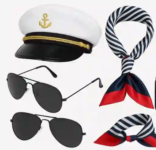 Set Kit Disfraz De Marinero
