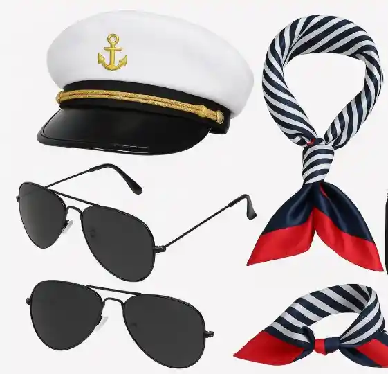 Set Kit Disfraz De Marinero