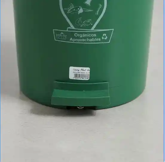 Papelera Caneca Pedal 13 Litros Estilo Hogar Baño Reglamentaria Verde