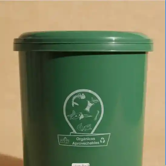 Papelera Caneca Pedal 13 Litros Estilo Hogar Baño Reglamentaria Verde