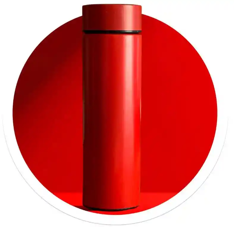 Termo Led 500ml Acero Inoxidable Pantalla Temperatura Rojo