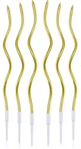 Vela Dorada Metalizada 12,5cm - 6und