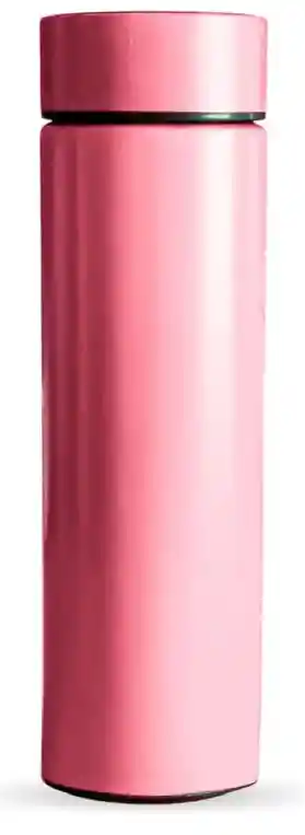 Termo Led 500ml Acero Inoxidable Pantalla Temperatura Digital Rosa Publicitario