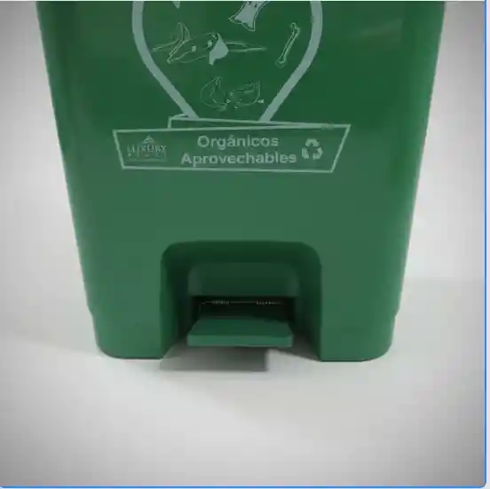 Papelera Basurero Pedal 35 Uso Institucional Verde