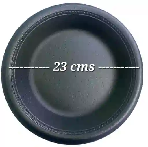 Plato Icopor 23 Cms Negro X 20 Unds