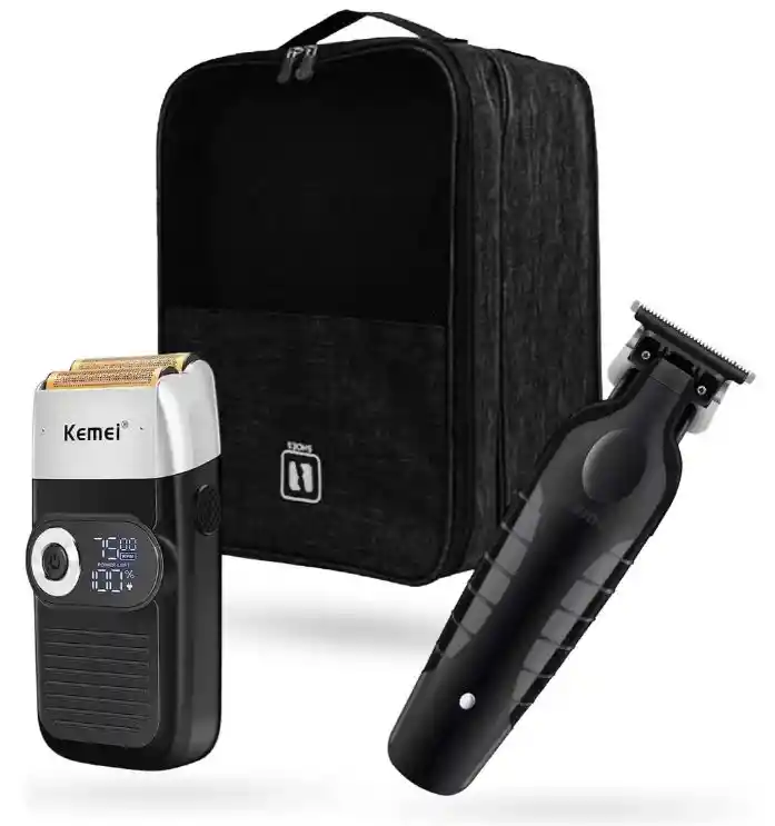 Afeitadoras Profesional Patillera Y Rasuradora Shaver Con Estuche Recargable